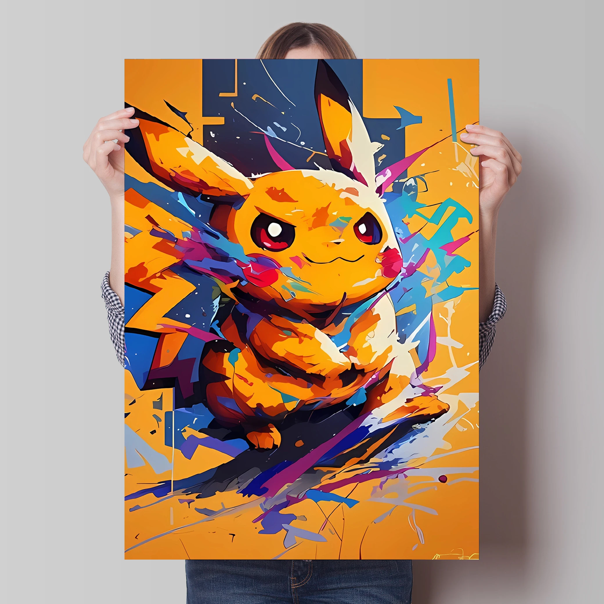 5D Diamond Painting Kit Full Drill - 5Dダイヤモンドペイントキット、全面貼り付けタイプ、ポケモン ピカチュウ、アニメ、漫画、ラインストーン刺繍、クロスステッチ、壁飾り、インテリア、ギフト