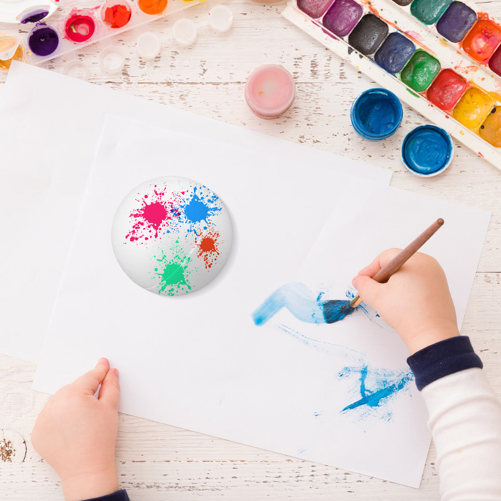 Painting Supplies - 24 個のフォーム半球高密度白ブランク半球 DIY 絵画クラフト装飾品パーティー装飾学用品用