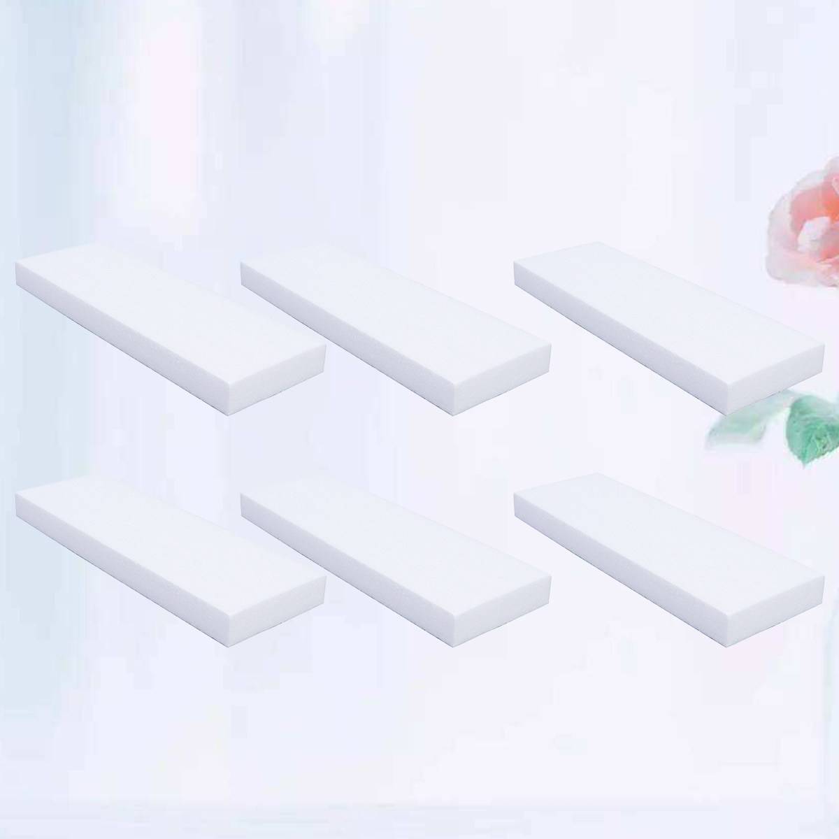 Painting Supplies - 6個入り 白いフォームDIYブロック 30x15x2.5cm 多用途ケーキベース クラフト用品 デコレーション、塗装、研磨用レンガ
