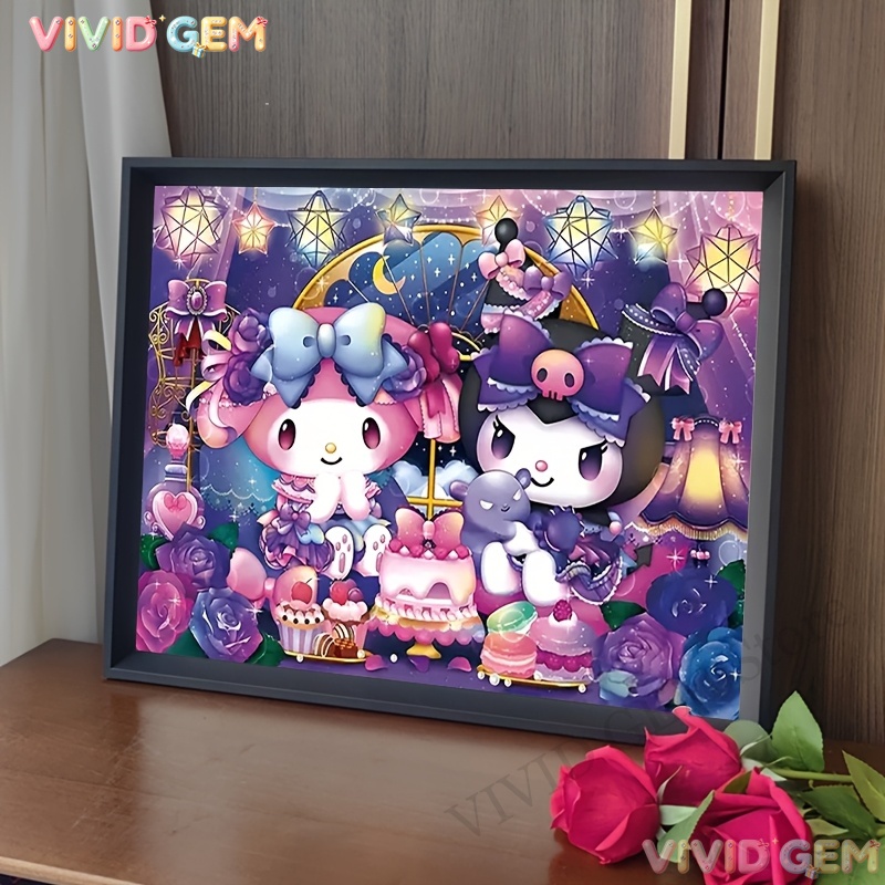 5D Diamond Painting Kit Full Drill - VIVID GEM 5D DIYダイヤモンドペインティングキット サンリオ クロミ
