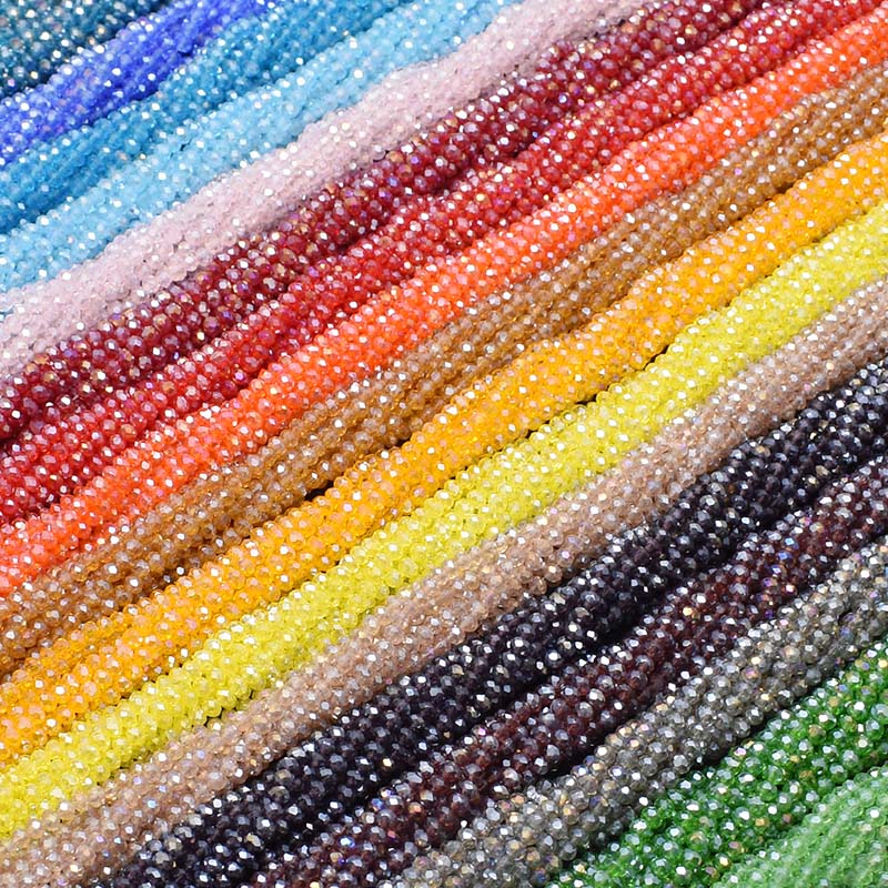 Glass Seed Beads 2Mm Jewelry Making - ジュエリー作り用のさまざまな色の透明なガラスビーズ,2 3 4 6mm