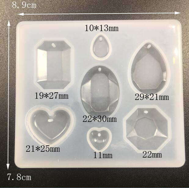 6種類のデザインシリコン樹脂型セット、エポキシジュエリー製作 - Silicone Epoxy Resin Molds Set のレビューと価格