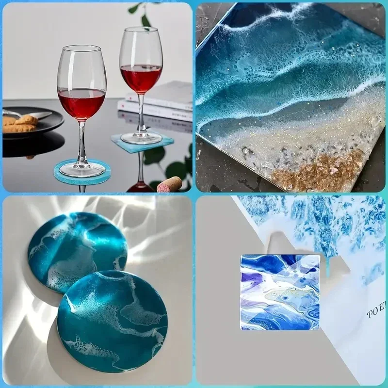 5個/セット DIY エポキシ樹脂カップコースター作成用シリ - Silicone Epoxy Resin Molds Set のレビューと価格