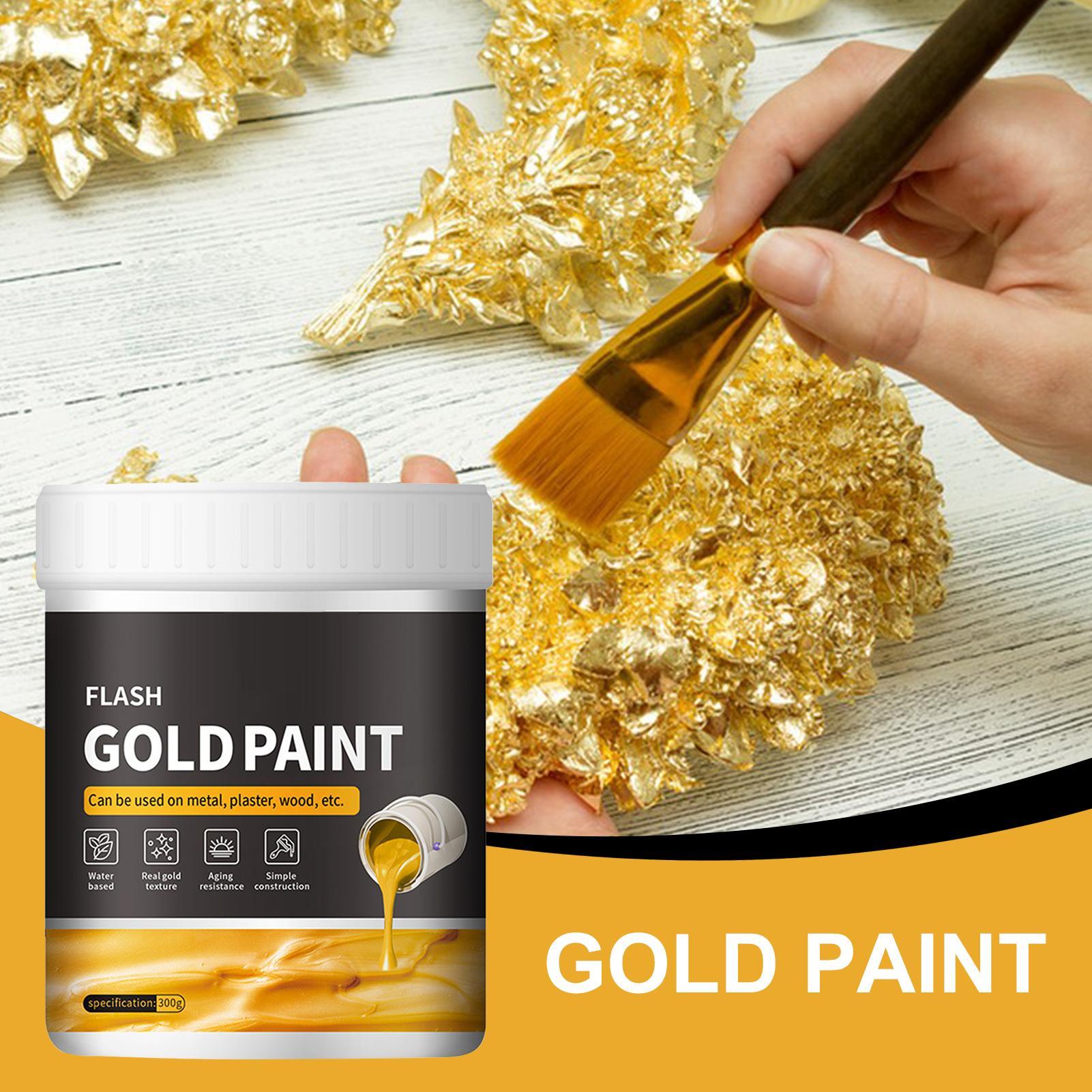 液体金箔塗料 300g 液体金箔ペイント 速乾性 金属石膏や - Painting Supplies のレビューと価格
