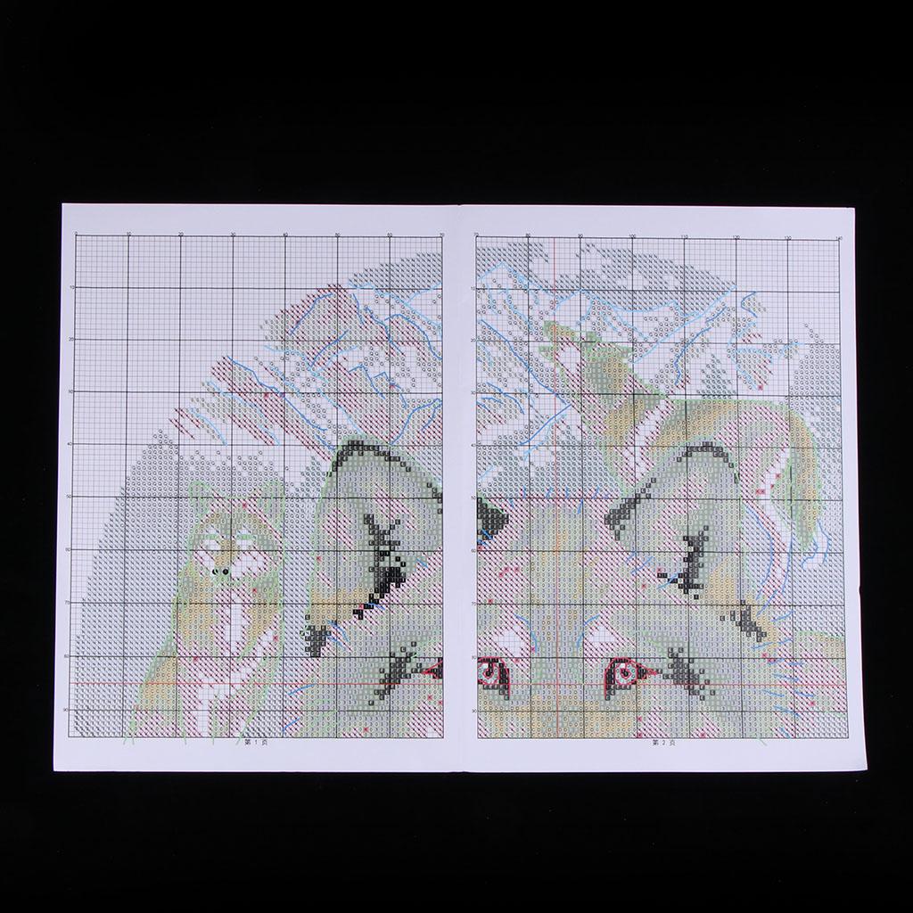 スタンプ付きクロスステッチキット コットンウルフパターン プ - Cross Stitch Stamped Kits Beginners のレビューと価格