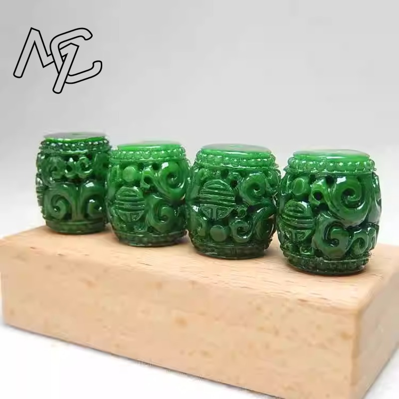 5pc ナチュラルグリーンヒスイ彫刻ビーズ DIY ブレスレ - Beading のレビューと価格