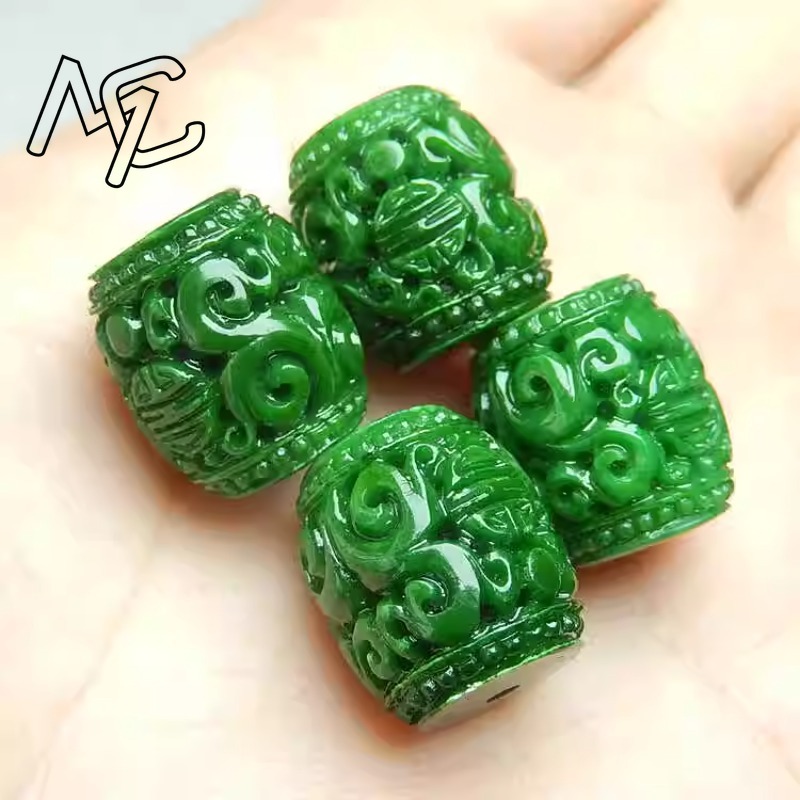5pc ナチュラルグリーンヒスイ彫刻ビーズ DIY ブレスレ - Beading のレビューと価格