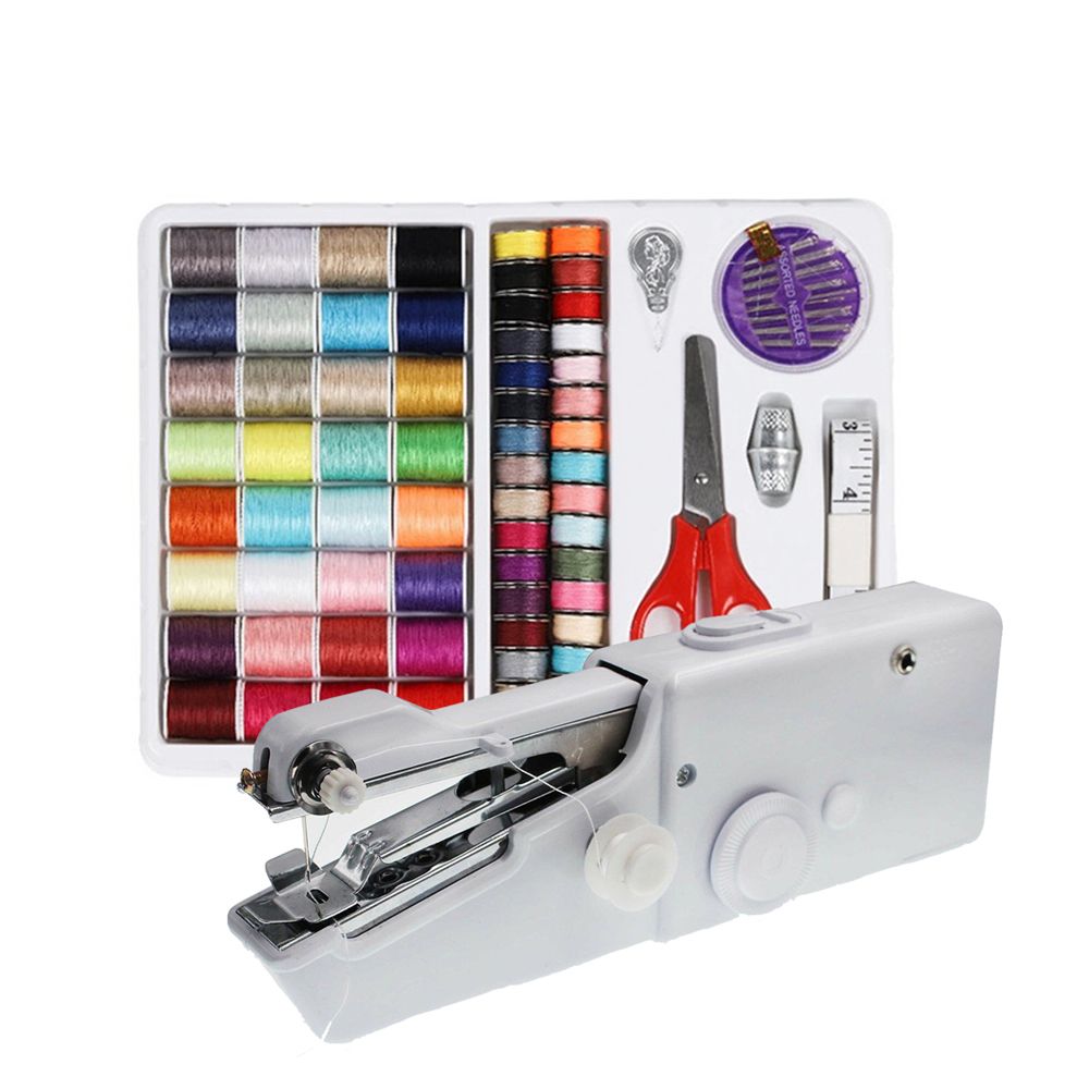 トラベルスマート雑貨電動ミニポータブル手持ちミシン縫製キット - Mini Electric Sewing Machine Handheld のレビューと価格