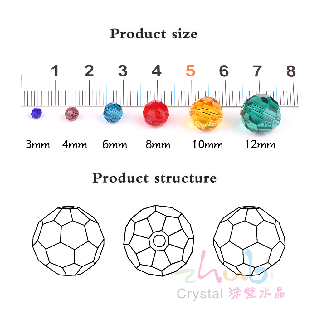 32面カットラウンドボール2mm 3mm 4mm 6mm 8 - Glass Seed Beads 2Mm Jewelry Making のレビューと価格
