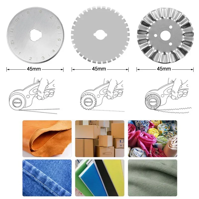 45 ミリメートルローラーホイールナイフ布切断ナイフ革紙生地 - Rotary Cutter For Fabric 45Mm のレビューと価格