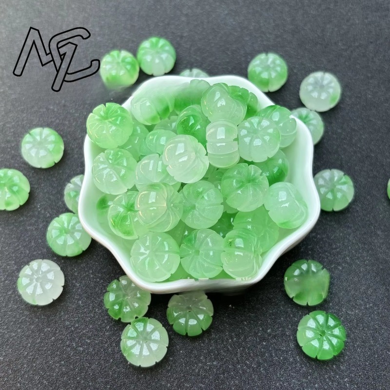 10 個グリーンヒスイカボチャビーズ DIY イヤリングブレ - Beading のレビューと価格