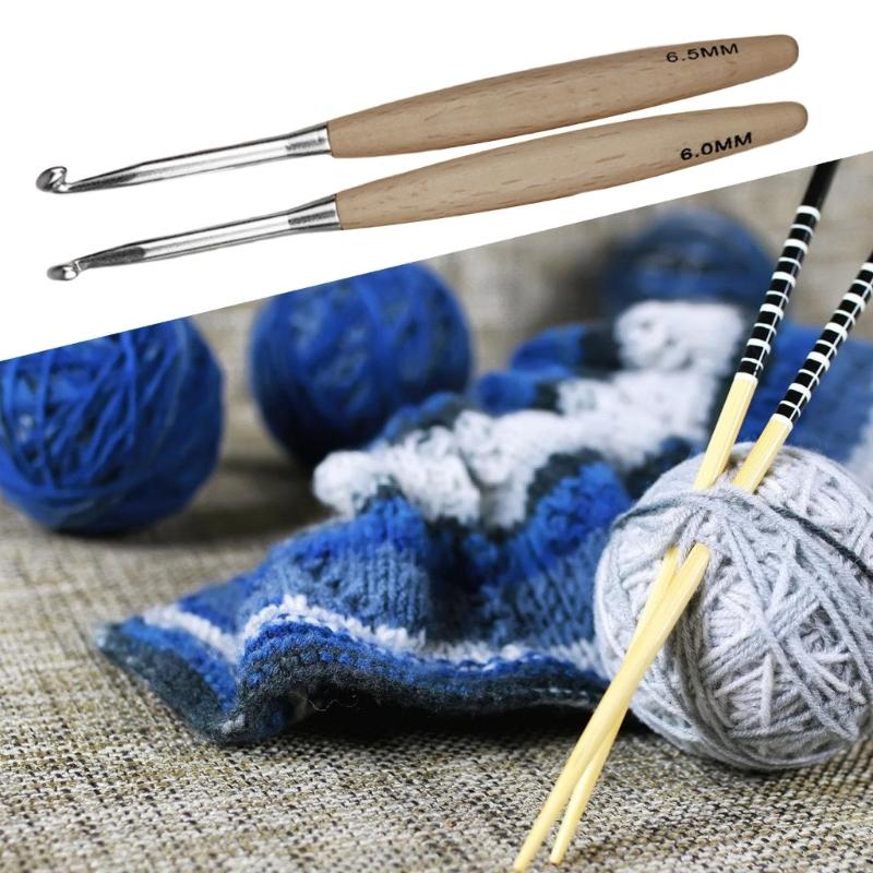 8 個人間工学に基づいたかぎ針編みフック初心者のための大人の - Wooden Crochet Hooks Ergonomic Handle のレビューと価格