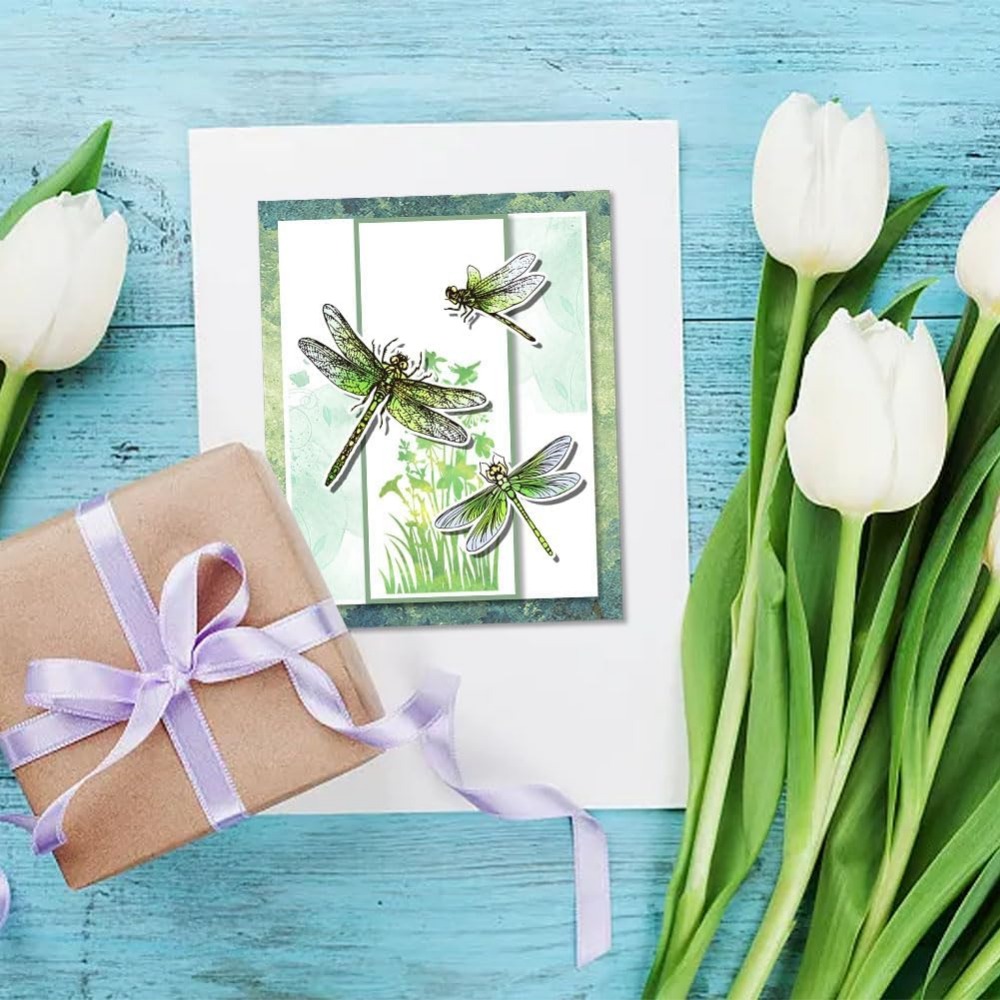 トンボクリアスタンプDIYスクラップブッキング、昆虫シリコン - Clear Silicone Stamps For Card Making のレビューと価格