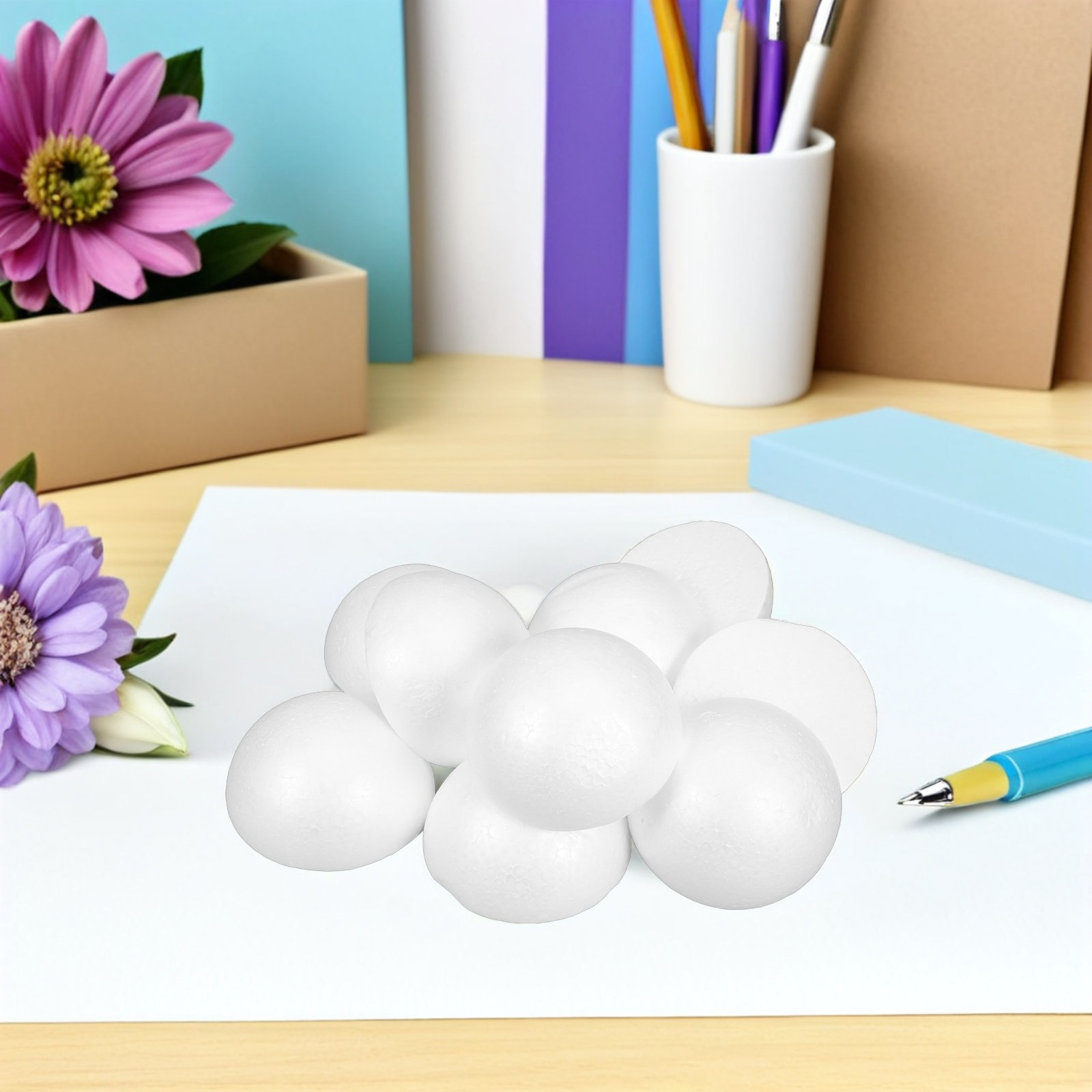 24 個のフォーム半球高密度白ブランク半球 DIY 絵画クラ - Painting Supplies のレビューと価格