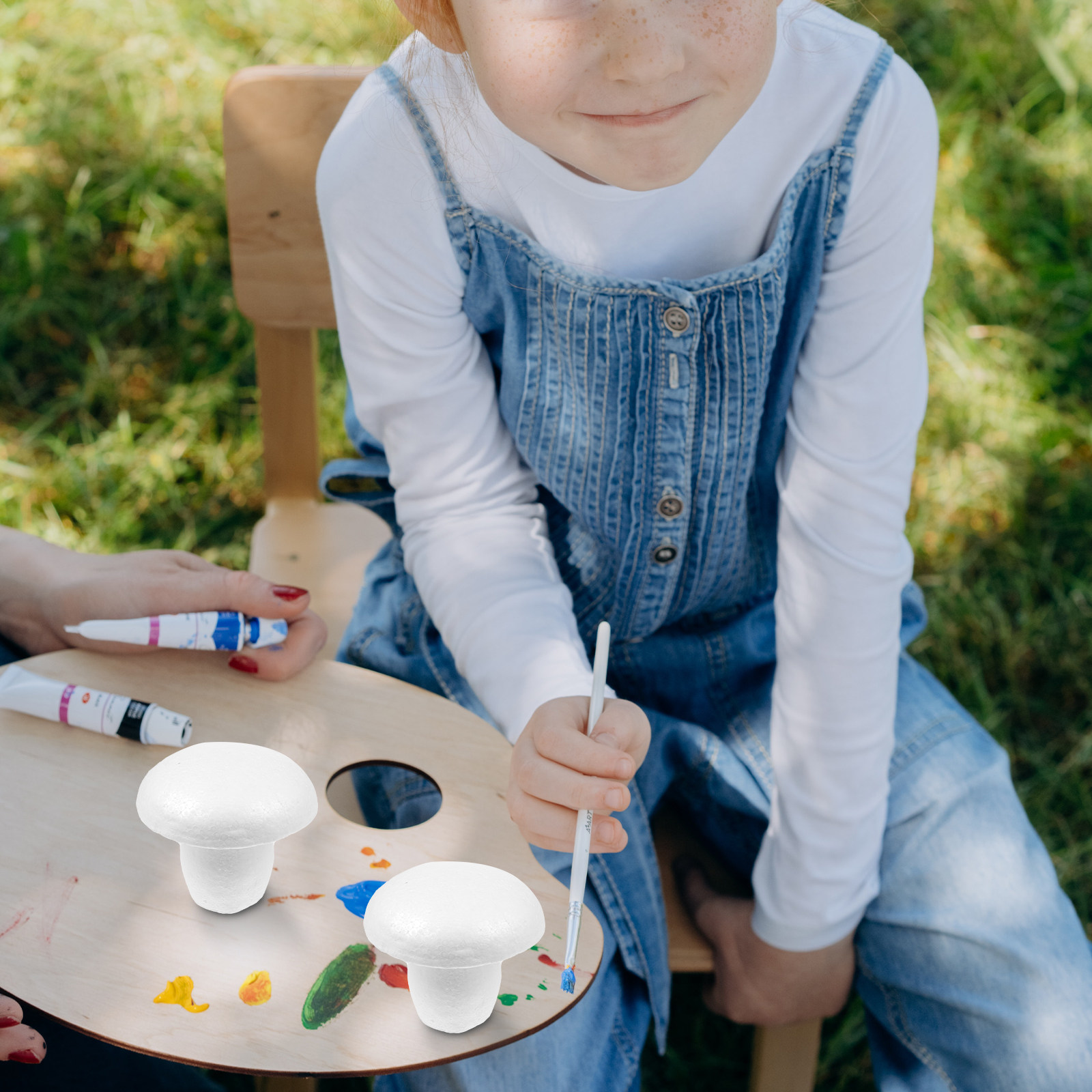 5個入り 白い軽量フォームキノコ DIYモデル ペイント装飾 - Painting Supplies のレビューと価格
