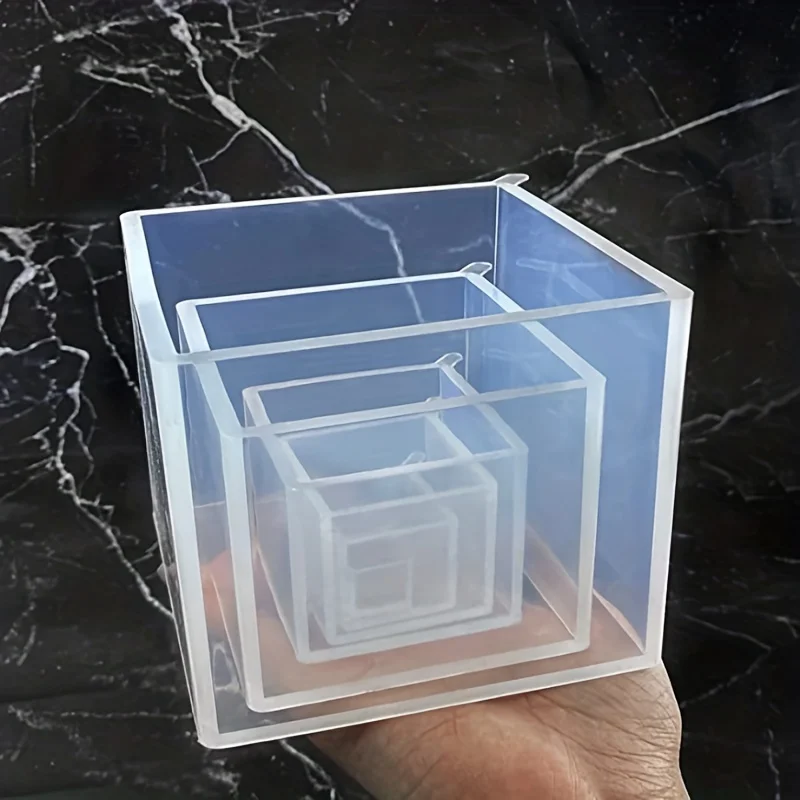 5 個の正方形樹脂モールドシリコーン、エポキシ樹脂注ぐモール - Silicone Epoxy Resin Molds Set のレビューと価格