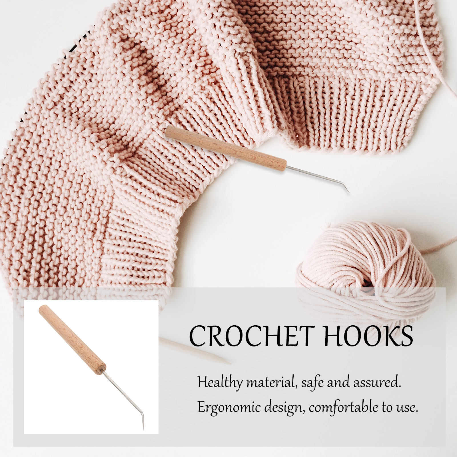 1個入りプレミアム木製かぎ針セット、人間工学に基づいたハンド - Wooden Crochet Hooks Ergonomic Handle のレビューと価格