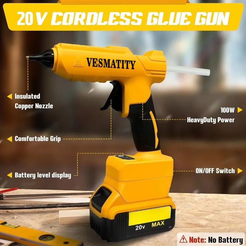 コードレス電動式ホットグルーガン。18Vバッテリー対応。10 - Hot Melt Glue Gun Cordless のレビューと価格